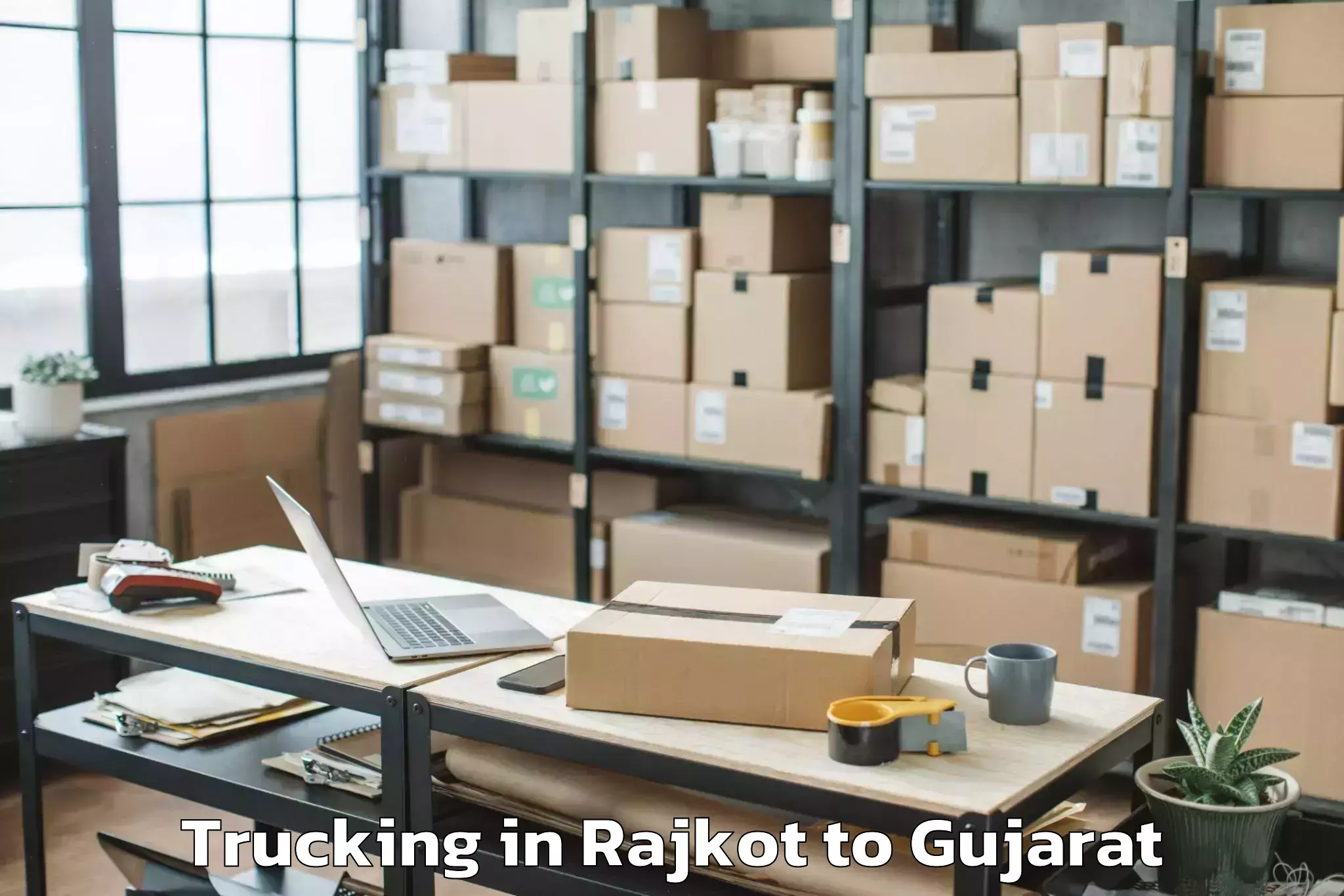 Top Rajkot to Mendarda Trucking Available